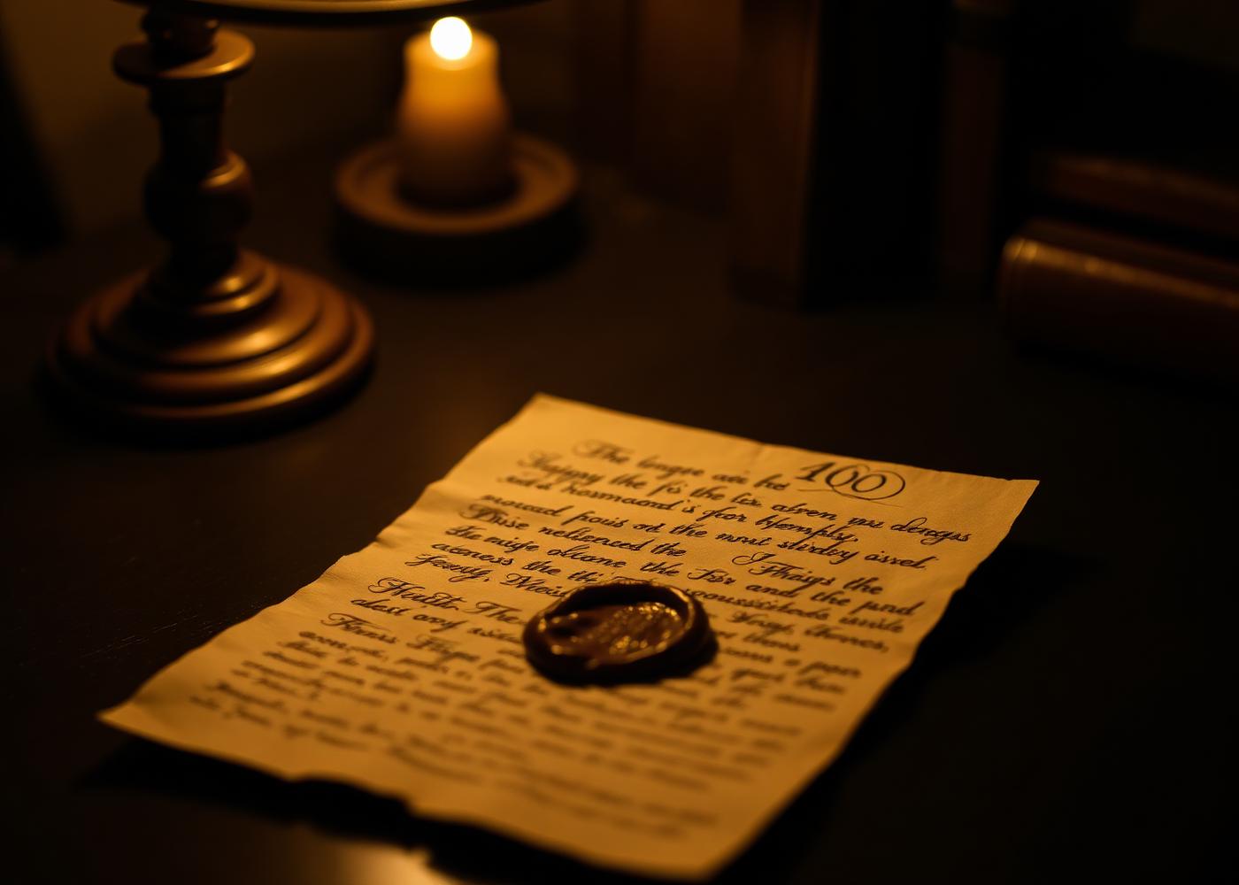 Carta manuscrita del siglo XVIII con sello de lacre